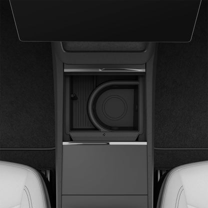 Tesla Series - Sliding Center Console Organizer with Bottle Holder | TO220SC