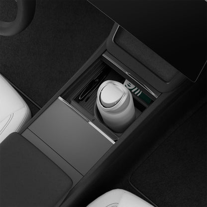 Tesla Series - Sliding Center Console Organizer with Bottle Holder | TO220SC