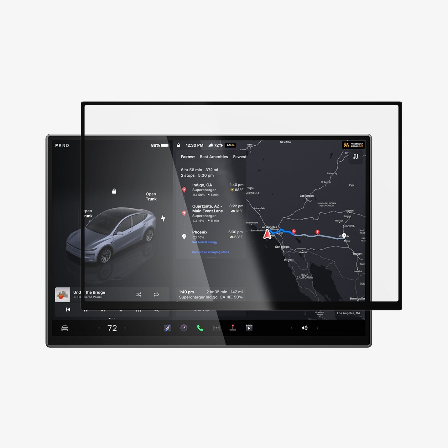 Tesla Series - Screen Protector GLAS.tR EZ Fit | Anti-Glare 16 inch