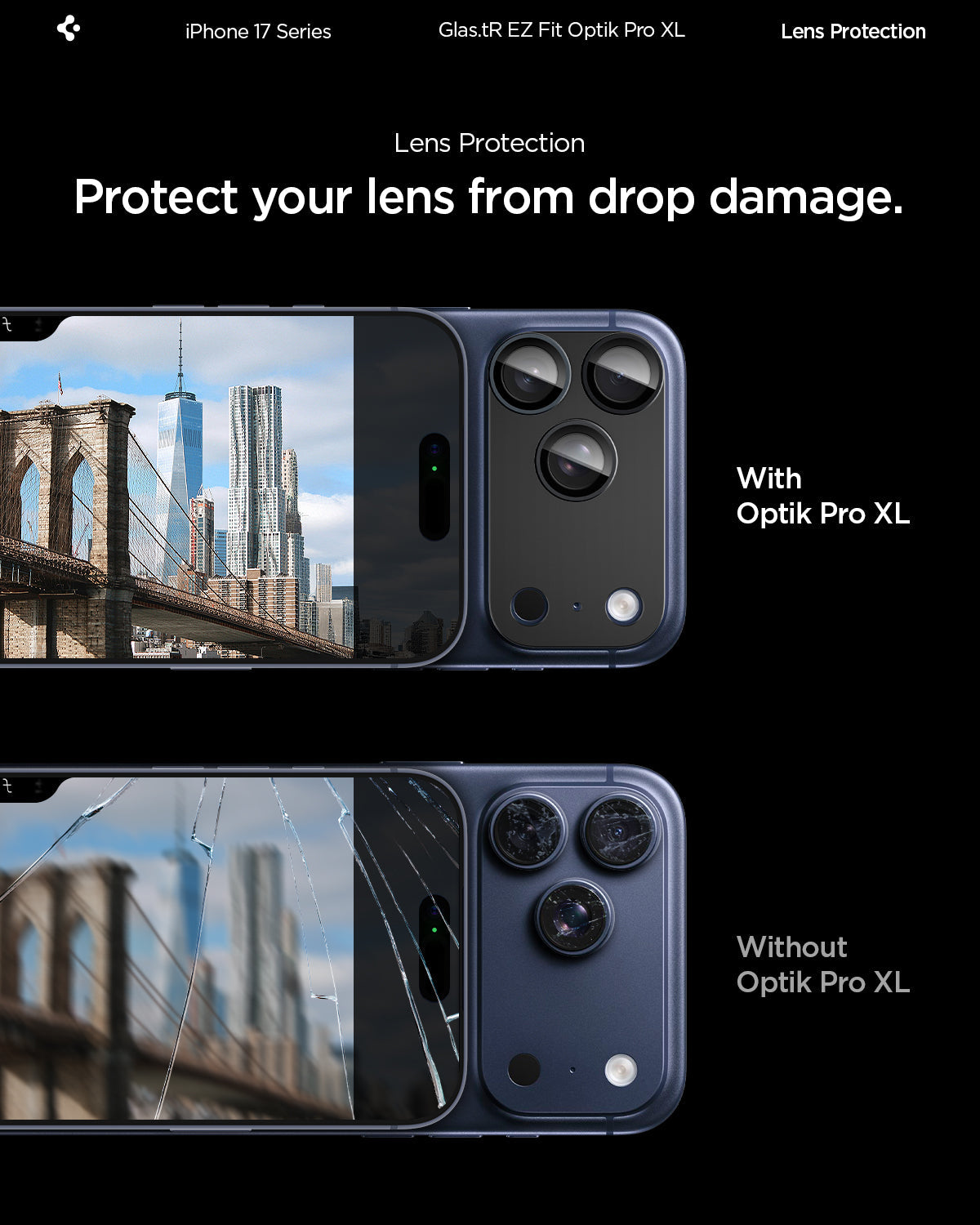 iPhone 17 Series - Optik Pro XL EZ Fit Lens Protector