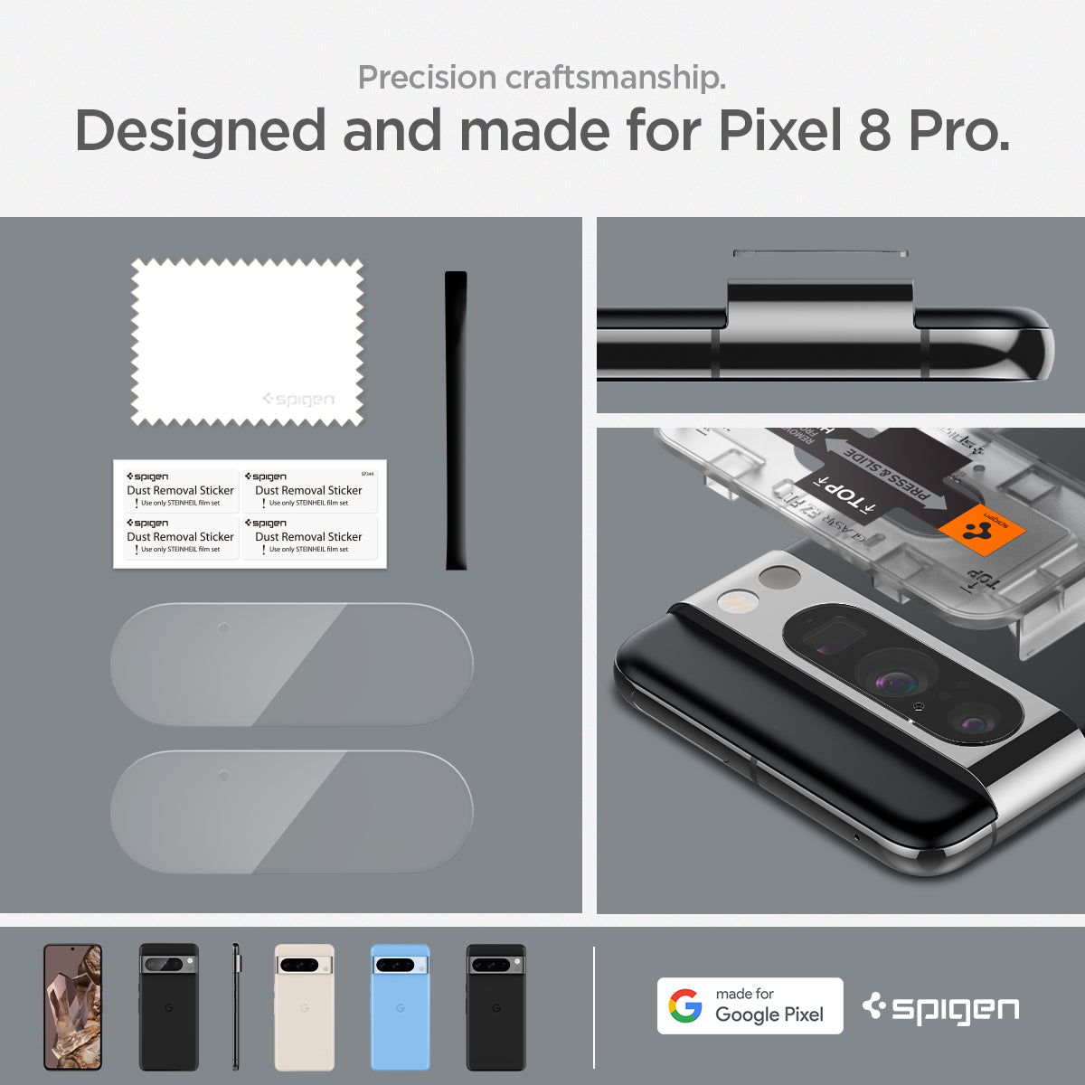 Pixel 8 Series - Optik EZ Fit Lens Protector