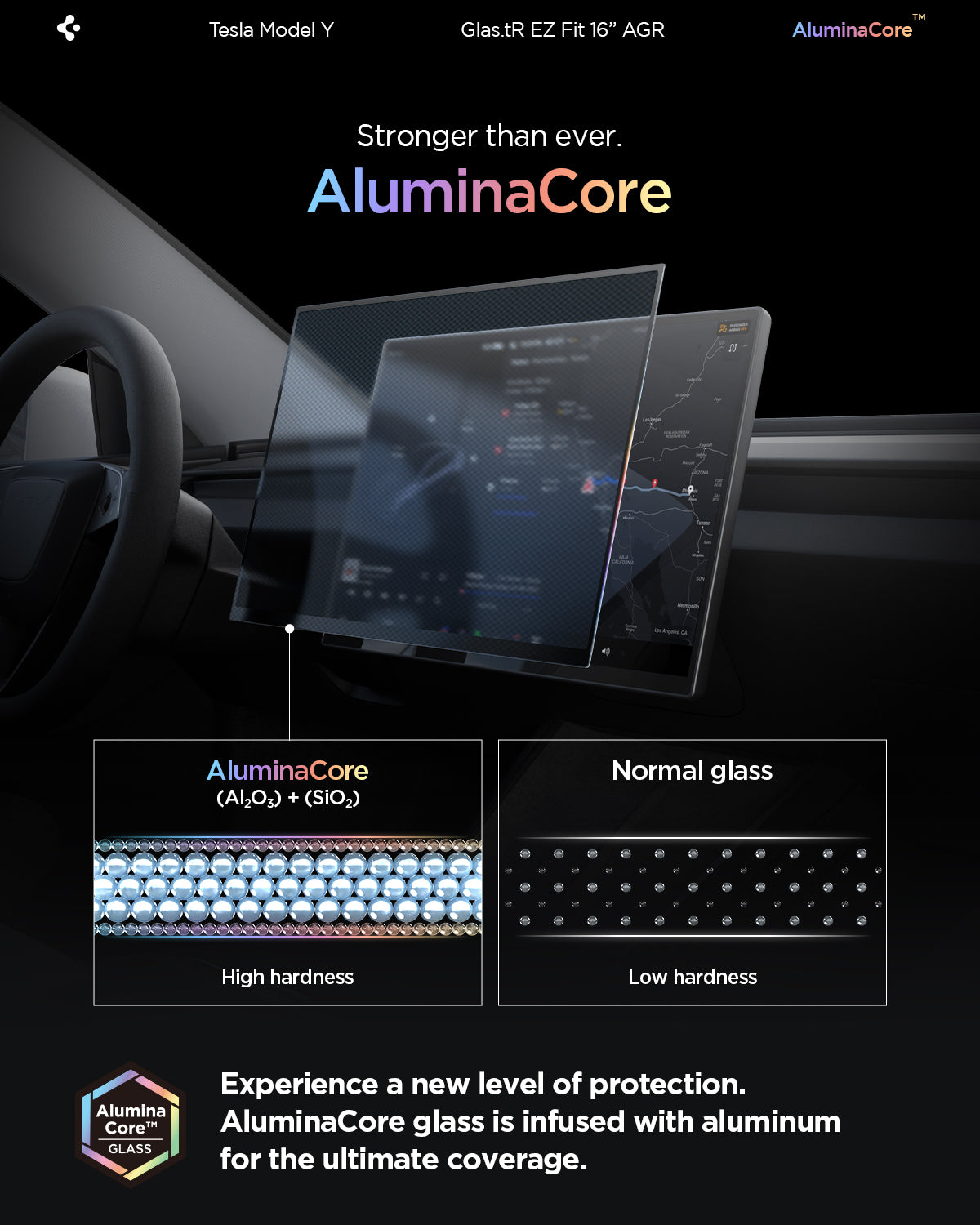 Tesla Series - Screen Protector GLAS.tR EZ Fit | Anti-Glare 16 inch