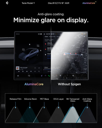 Tesla Series - Screen Protector GLAS.tR EZ Fit | Anti-Glare 16 inch