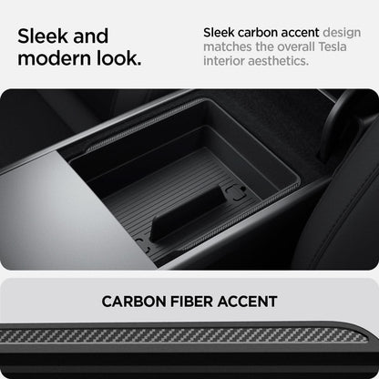 Tesla Series - Armrest Console Organizer Upper Tray | 2-Section