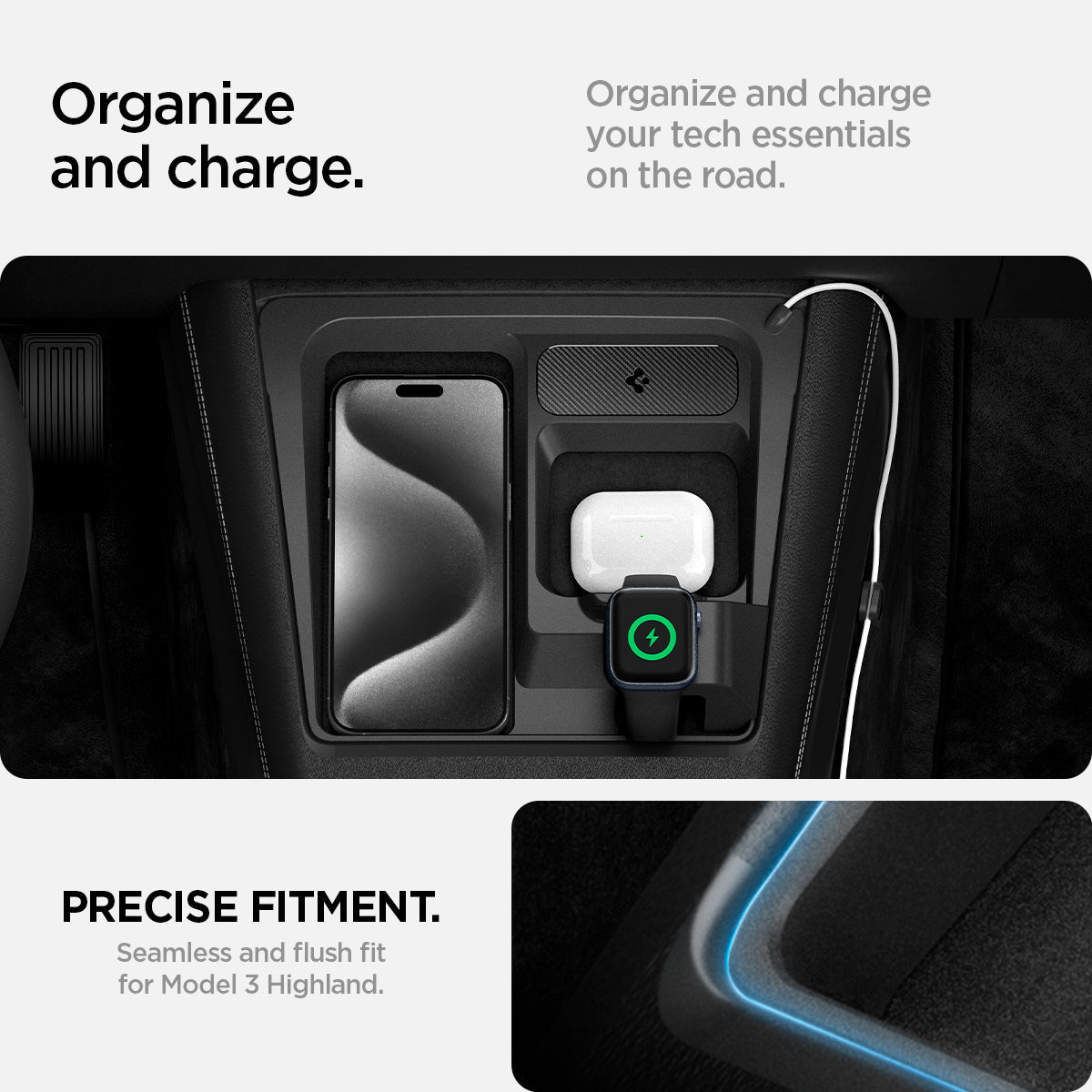 Tesla Series - 3 in 1 Charging Organizer | TO272